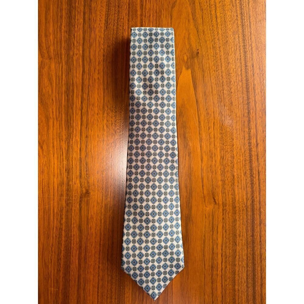 Liberty of London Geometric Medallion Print 100% Silk Tie Made in USA